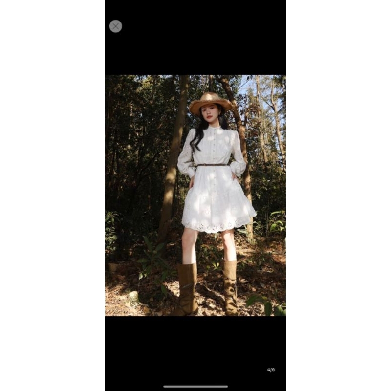 Đầm midi Topshop tay dài