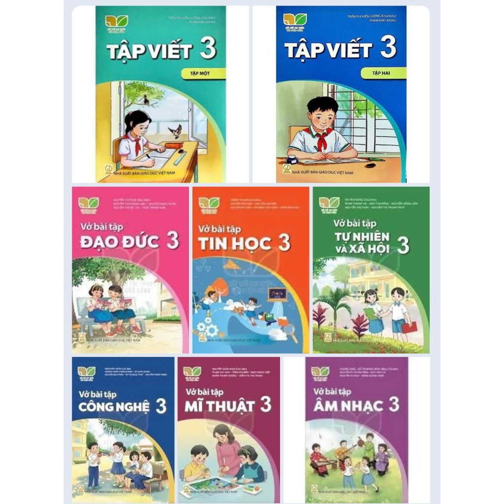 vở bài tập tiếng việt toán tập viết lớp 3 kết nối tri thức có lẻ kèm nhãn vở và áp mã freesip