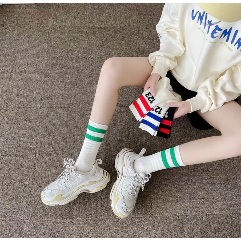Tất vớ nam nữ 123 chất liệu vải Hàn Quốc co giãn bốn chiều, phong cách đơn giản, chống hôi chân HAZEE