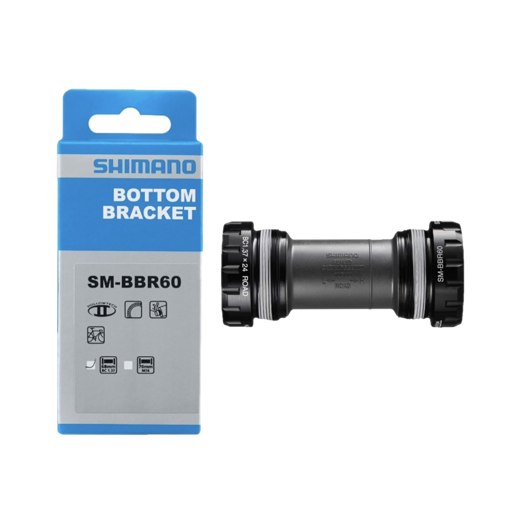 Trục giữa xe đạp Shimano Bottom Bracket 68/70mm BC1.37x24, BB răng Anh/Nhật, hàng chính hãng shimano