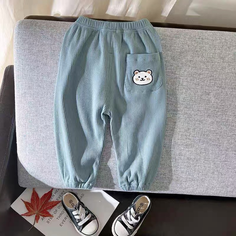 Quần bomber chất len tăm 5 màu thêu hình cực đẹp cho bé trai và bé gái 8 - 18kg