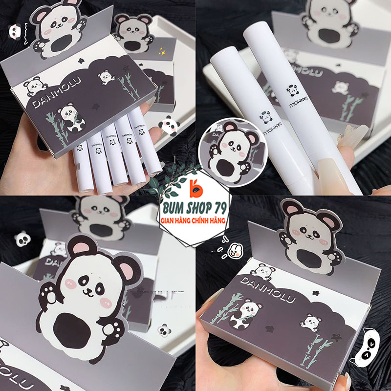 Full set 5 cây son gấu trúc kem lì dễ thương, Set son nội địa trung với màu sắc phong phú kết cấu mượt nhẹ và giữ ẩm