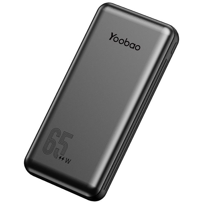 Pin sạc dự phòng Yoobao LC6 65W Dung lượng 20000mAh tích hợp 2 dây sạc đi kèm 2 dây