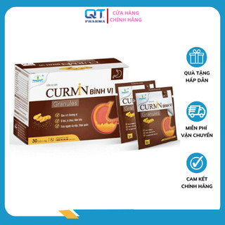 Cốm dạ dày curmin bình vị - giúp giảm ợ chua, đau rát thượng vị , hổ trợ trào ngược bảo vệ niêm mạc dạ dày hộp 30 gói