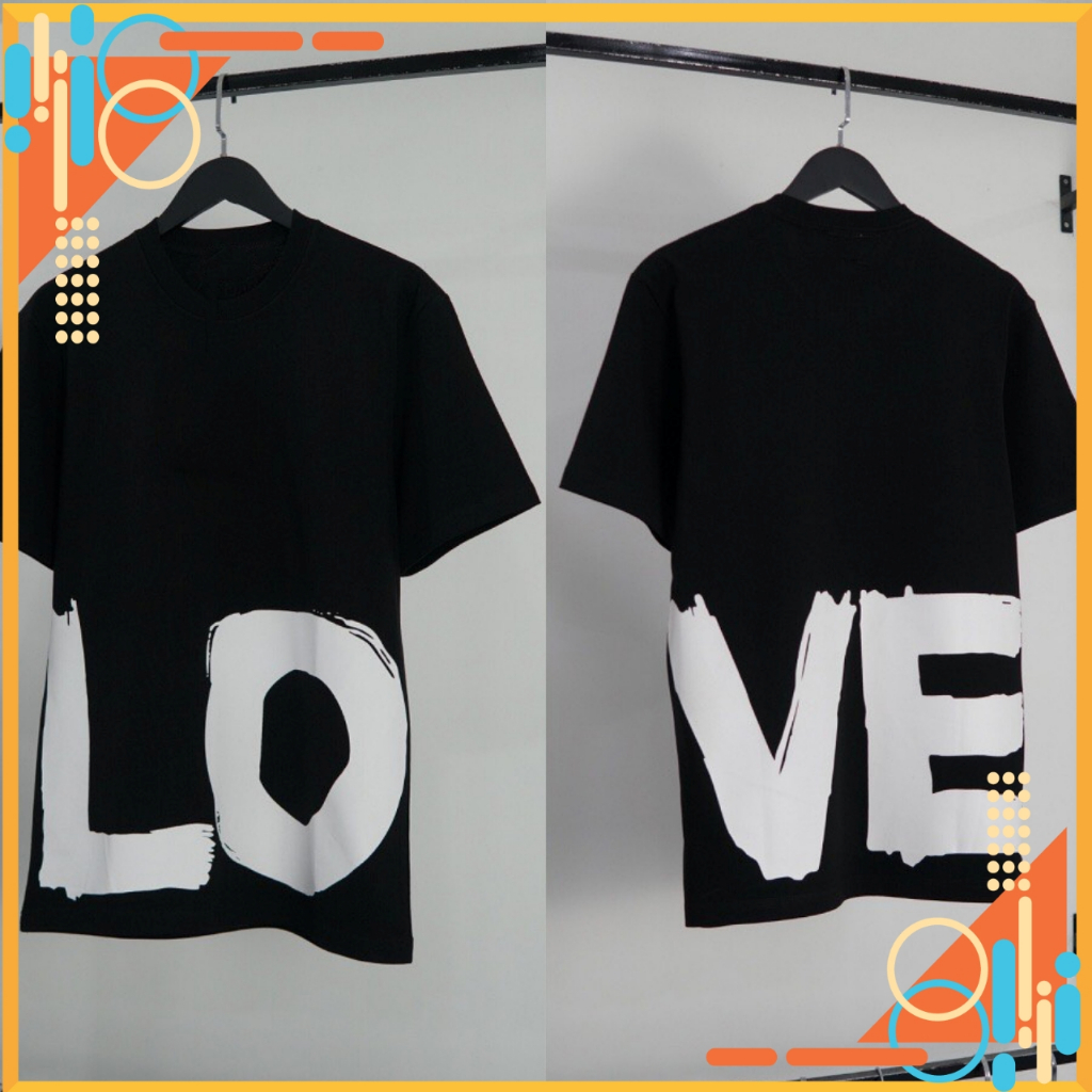 Áo thun đôi - áo couple nam nữ in hình chữ LOVE Unisex tay lỡ oversize chất cotton cao cấp, thoáng mát - 186 Uniform