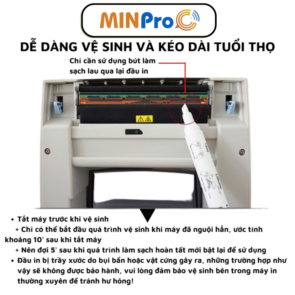 Đầu in nhiệt MINPRO dùng cho máy in nhiệt HPRT N41