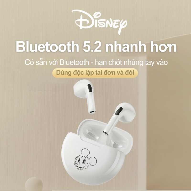 Tai nghe nhét tai không dây L6 Disney bluetooth 5.2 âm thanh hifi tích hợp mi cờ rô tiện lợi- TECHHIGH