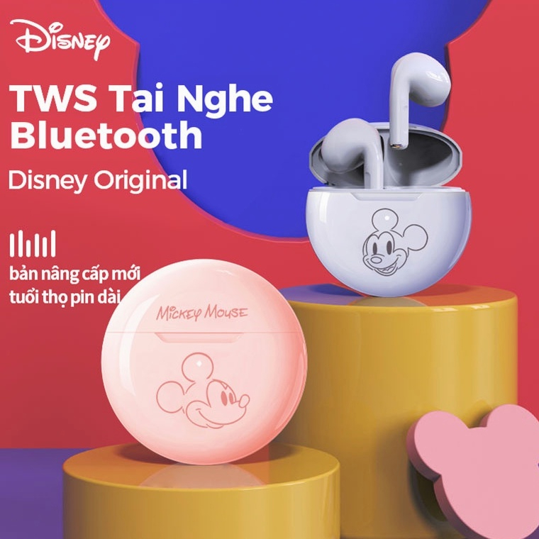 Tai nghe nhét tai không dây L6 Disney bluetooth 5.2 âm thanh hifi tích hợp mi cờ rô tiện lợi- TECHHIGH