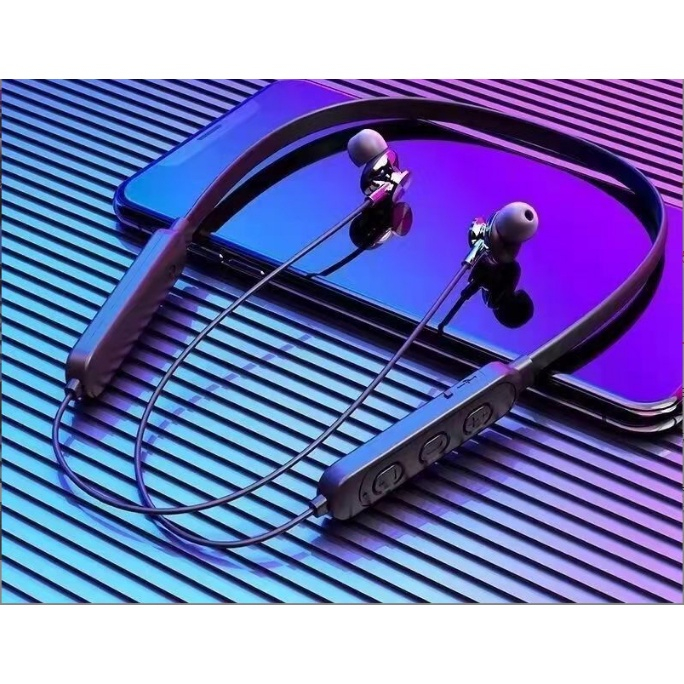 Tai Nghe Blutooth 5.0 Đeo Cổ Thể Thao Pin Trâu Nghe Nhạc Hay, Đàm Thoại Bảo Hành 12 tháng