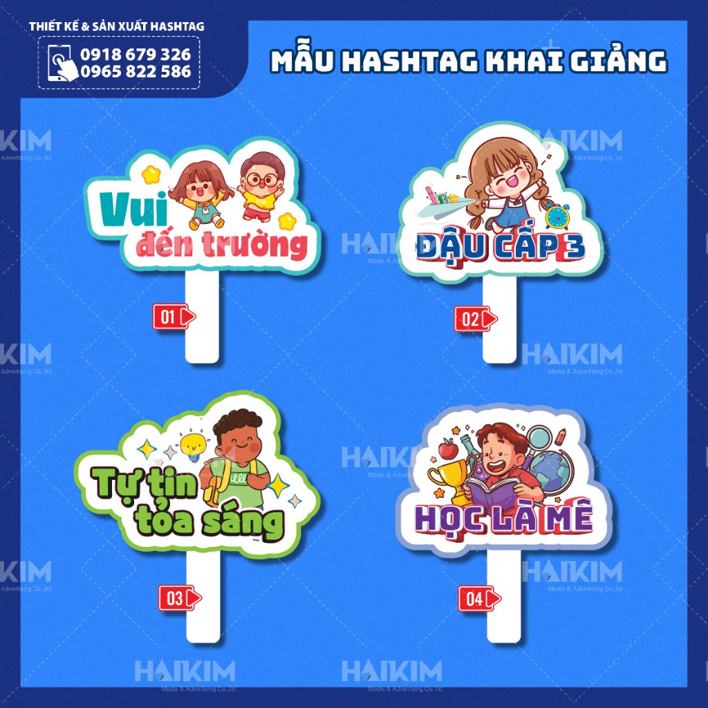 HASHTAG CẦM TAY KHAI GIẢNG  CHÀO NĂM HỌC MỚI - MẪU MỚI NHẤT  2024 - 2025 (KT A4) - LINK 1