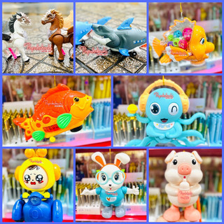 Lồng đèn trung thu pin ngựa, vịt, bạch tuộc, cá nemo, cá chép, ong, thỏ cute cho bé