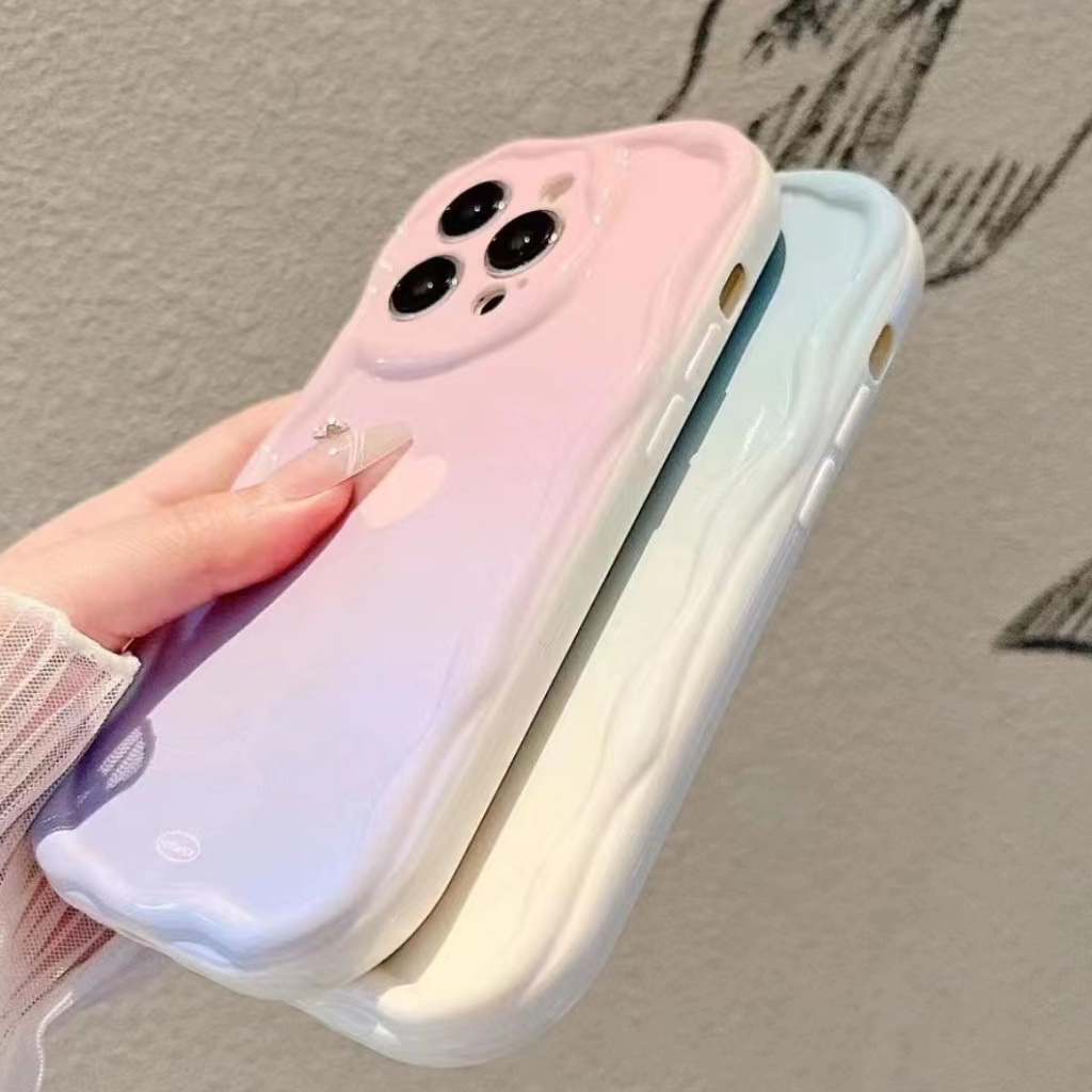 Ốp Điện Thoại Màu Hồng gradient Cho iPhone 11 12 7 / 8 7plus 12Pro 8plus xr xsmax x 11Promax 14 13 14plus 11Promx sk1016
