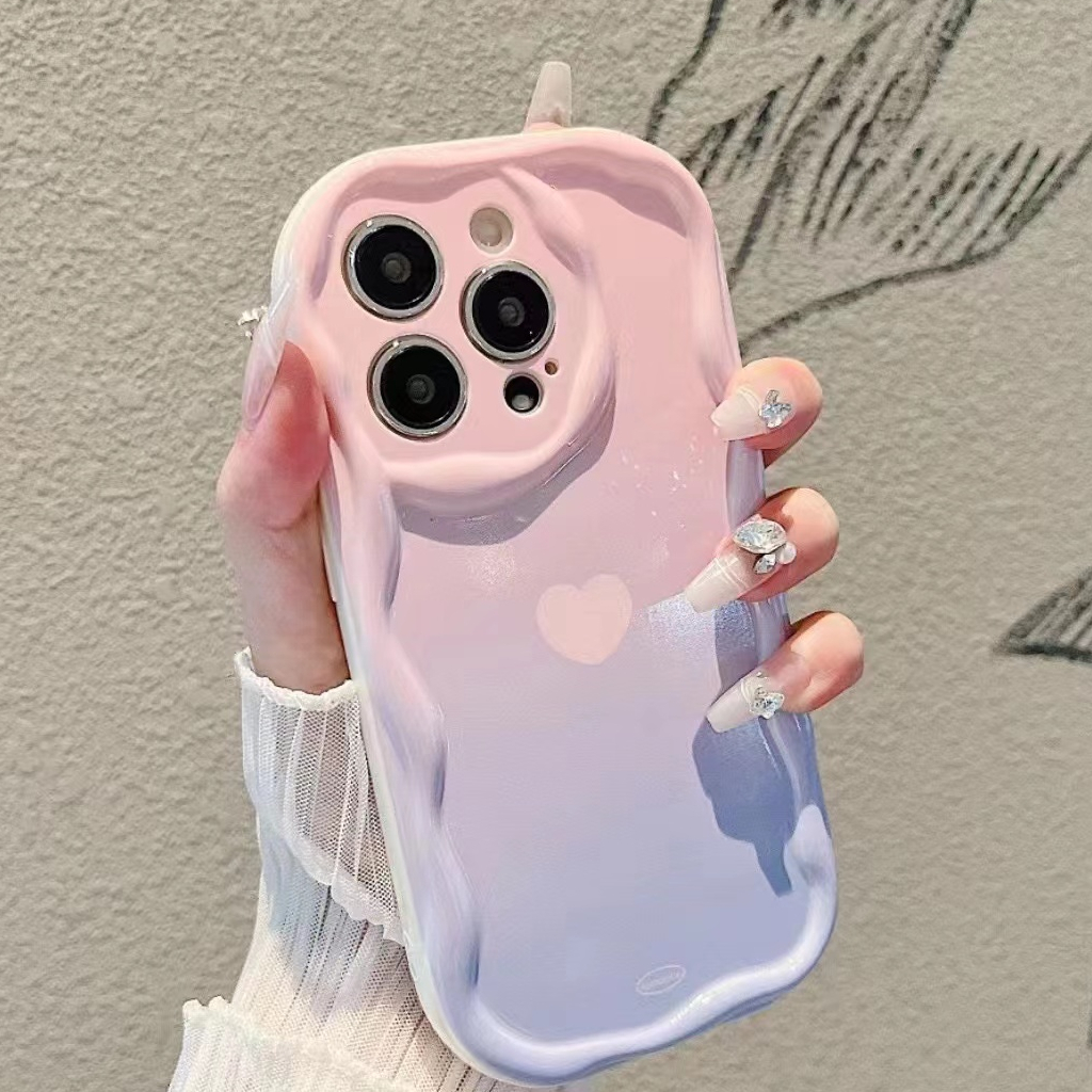 Ốp Điện Thoại Màu Hồng gradient Cho iPhone 11 12 7 / 8 7plus 12Pro 8plus xr xsmax x 11Promax 14 13 14plus 11Promx sk1016