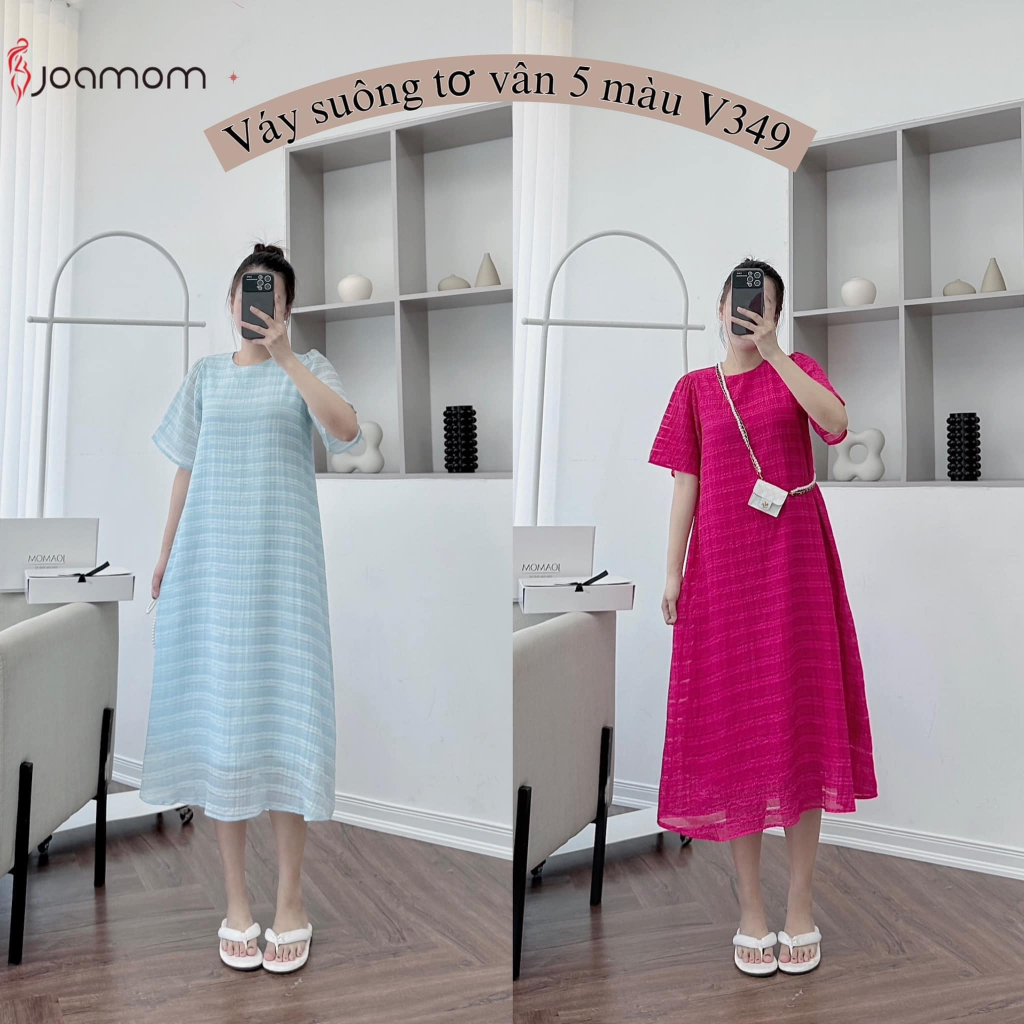 Váy suông tơ vân 5 màu V349