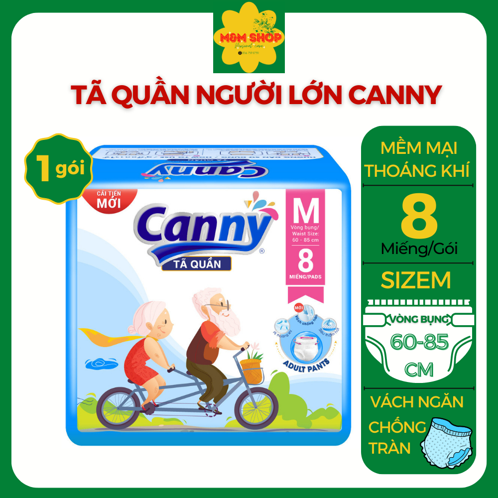 [Deal hời] Tã quần người lớn Canny size M8, L7, XL7 miếng siêu mềm, siêu thấm hút