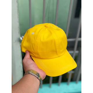 Mũ lưỡi trai trơn kaki 2 lớp cao cấp màu vàng