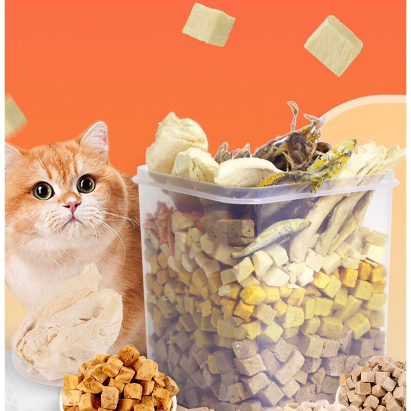 Snack Gà viên,ức gà, Gà mix lòng đỏ trứng, Cá sấy khô 50g-100g