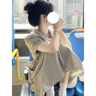 (ORDER) Váy cổ bẻ búp bê phối ren điệu đà đáng yêu xòe dài babydoll style vintage Hàn Quốc
