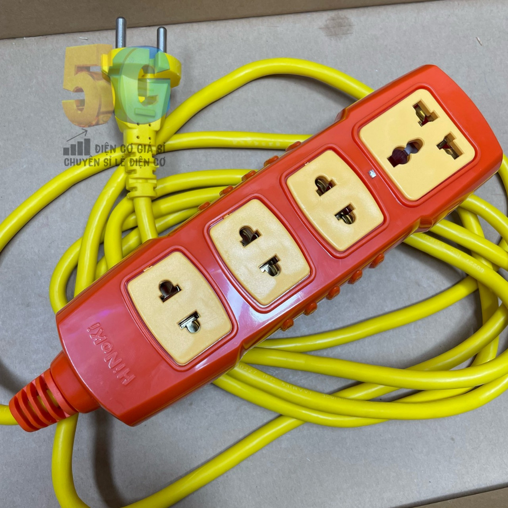 Ổ Cắm Chịu Tải 6000w Kèm Dây Nguồn 0.72mm Đen 1.0mm Xám 1.5mm Vàng Mua 1 Lần Dùng 1 Đời
