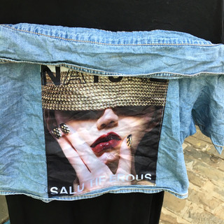 Váy thun phối jeans giấy Y.H.T.S.F.S