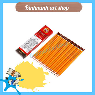 Bút chì tiệp koh 1500 thân vàng, viết chì gỗ độ cứng ngòi chì hb/ 2b/ 3b/ 4b/ 5b/ 6b/ 7b/ 8b
