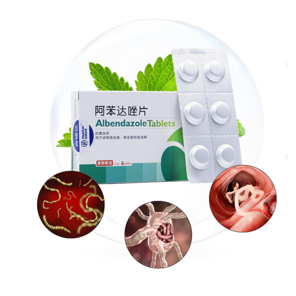 Viên x. ổ giun cho chó mèo Albendazole Tablets bảo vệ đường ruột thú cưng
