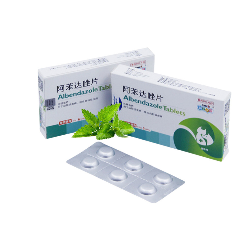 Viên x. ổ giun cho chó mèo Albendazole Tablets bảo vệ đường ruột thú cưng