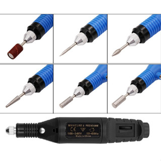 Máy mài móng mini, Máy mài mini cầm tay, Máy dũa móng tay hoạt động điện USB có 6 đầu mài