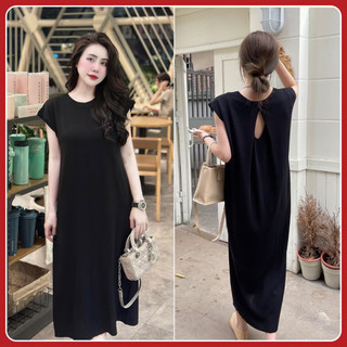 Đầm Suông Len Tăm Mongtoghi Michi House Váy Xuông A Công Sở Dáng Dài Qua Gối Mặc Bốn Mùa Freesize Bầu Mặc Xinh K48
