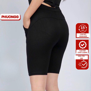 Quần legging lửng  nâng mông VNXK_ Quần legging  ngố nâng mông