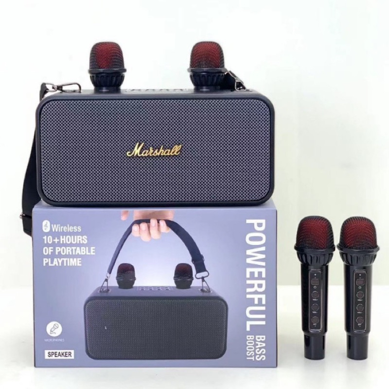 Loa Bluetooth Marshall 360 Pro Kèm 2 Mic, Âm Thanh Cực Đỉnh, Pin Trâu, Bảo Hành 12 Tháng