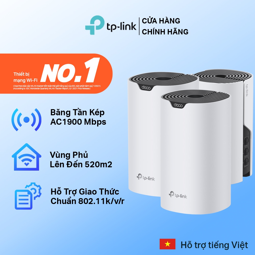 [Hỏa Tốc] Bộ Phát WiFi Mesh TP-Link Deco S7 Chuẩn AC1900