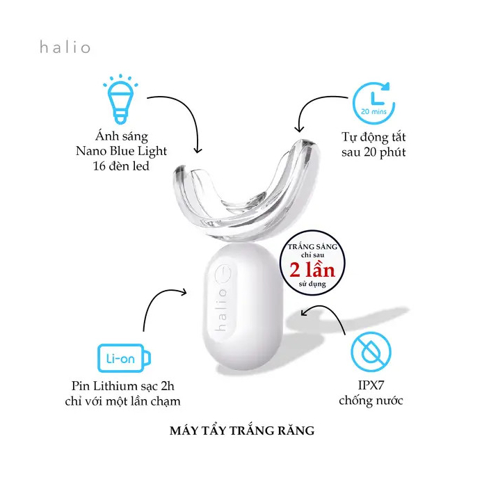 Máy Tẩy Trắng Răng Halio Professional Teeth Whitening Enhancer