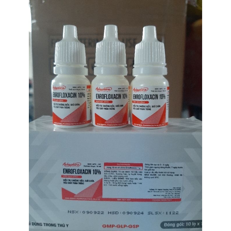 ENROFLOXACIN 10% Chữa Chướng Điều - Khô Chân - Tiêu Chảy Phân Trắng trên Giá Cầm