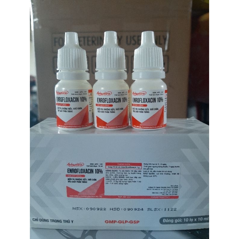 ENROFLOXACIN 10% Chữa Chướng Điều - Khô Chân - Tiêu Chảy Phân Trắng trên Giá Cầm
