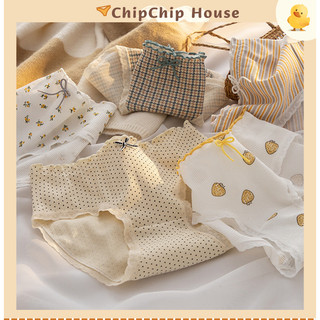 Quần lót nữ cotton co giãn, đính nơ nổi bật, mềm mại, thoáng mát, ôm dáng kháng khuẩn ChipChipHouse