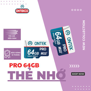 Thẻ nhớ microsd ontekco pro a1 64g tốc độ lên đến 100m/s dùng cho mọi loại camera