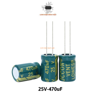 Tụ hóa 25v 470uf 8x12mm tần số cao