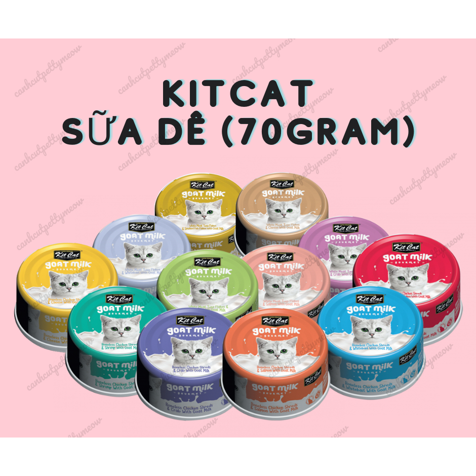 COMBO 24 LON PATE KITCAT GOATMILK CHO MÈO, SỮA DÊ NHIỀU DƯỠNG CHẤT