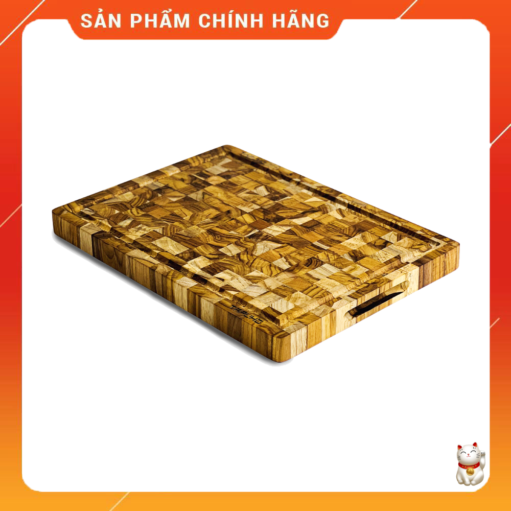 Thớt Thái Gỗ Teak Tapuho - Dễ Sử Dụng - Dễ Vệ Sinh