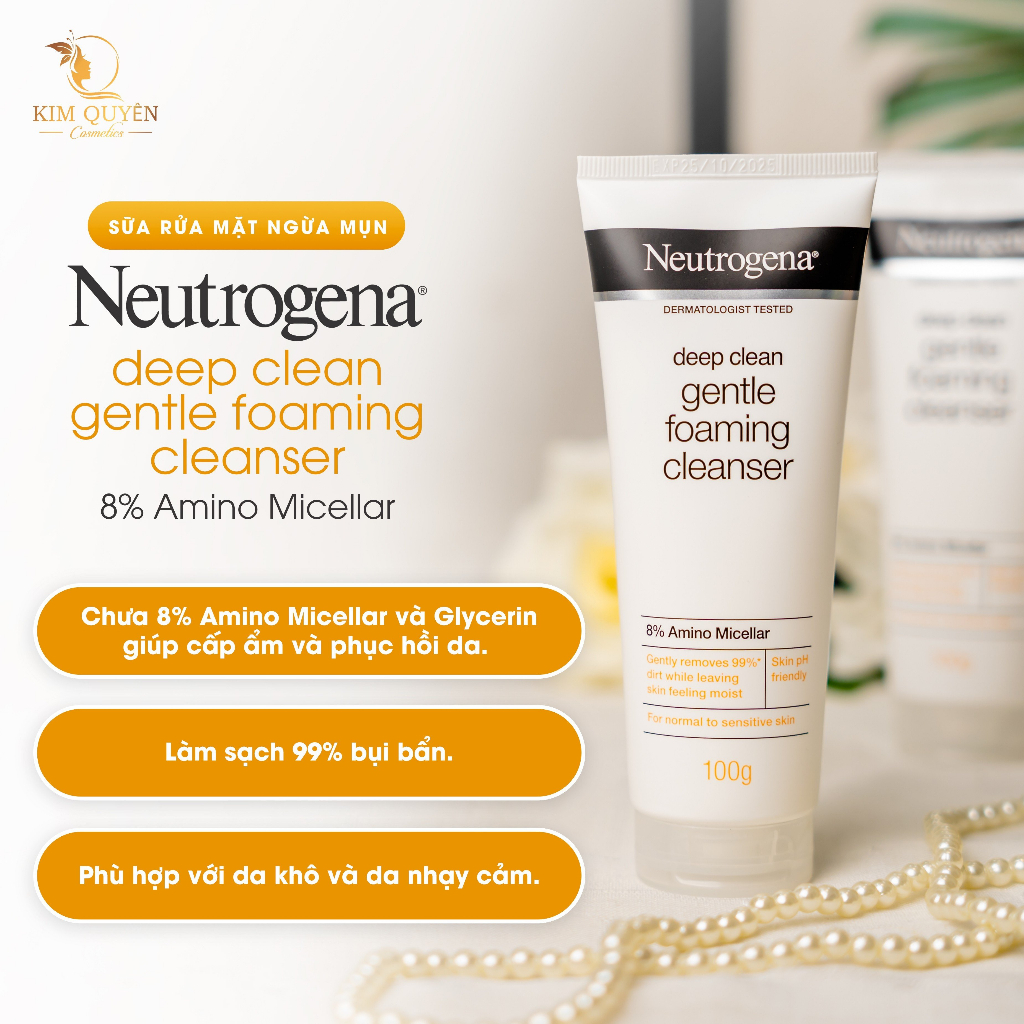 Sữa Rửa Mặt Neutrogena Deep Clean 100g