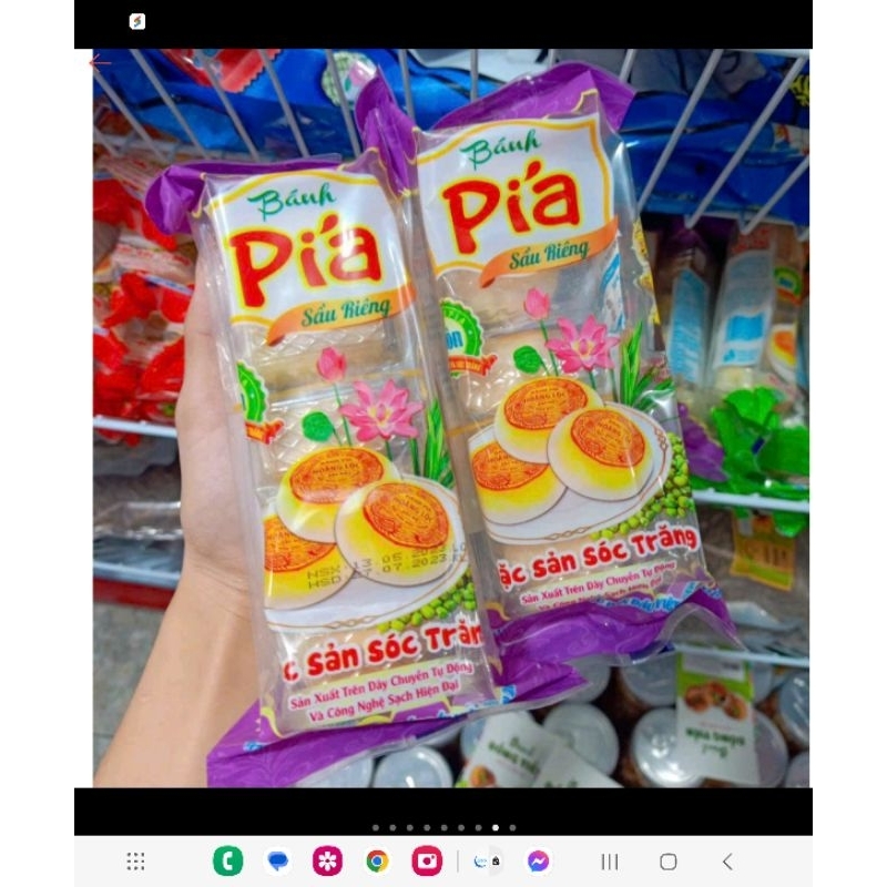 Bánh pía mini 1 túi 5 bánh 130g vị sầu riêng đậu , sầu riêng lá dứa, sầu riêng khoai môn