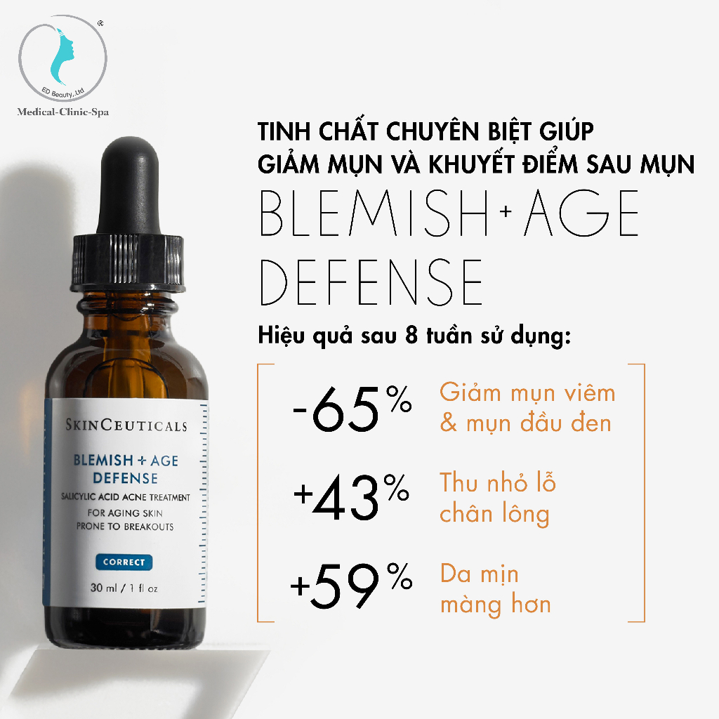 [Chính hãng]Tinh chất giảm mụn, khuyết điểm SkinCeuticals Blemish+Age Defense 30ml