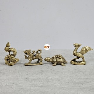Tứ Linh - Long lân quy phụng bằng đồng mini