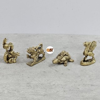 Tứ Linh - Long lân quy phụng bằng đồng mini