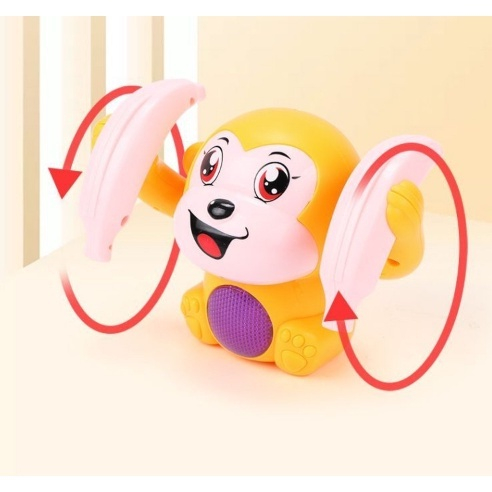 Đồ Chơi Vui Nhộn Khỉ Nhào Lộn Xoay 360 Độ Có Nhạc Và Đèn Led Đáng Yêu Giải Trí Cho Trẻ Sơ Sinh Và Trẻ Nhỏ Vui Chơi