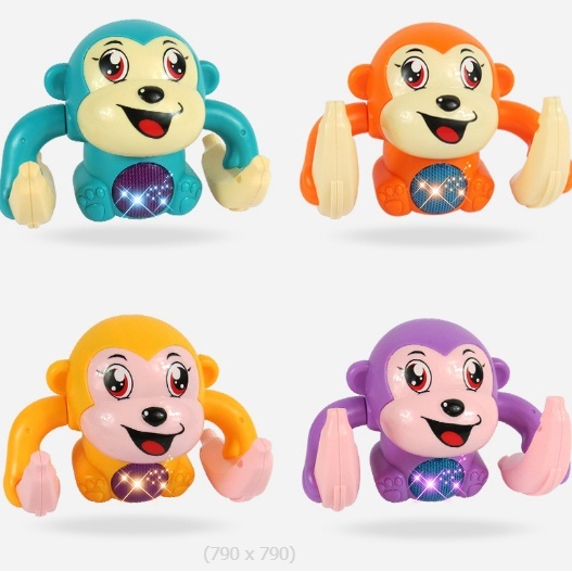 Đồ Chơi Vui Nhộn Khỉ Nhào Lộn Xoay 360 Độ Có Nhạc Và Đèn Led Đáng Yêu Giải Trí Cho Trẻ Sơ Sinh Và Trẻ Nhỏ Vui Chơi