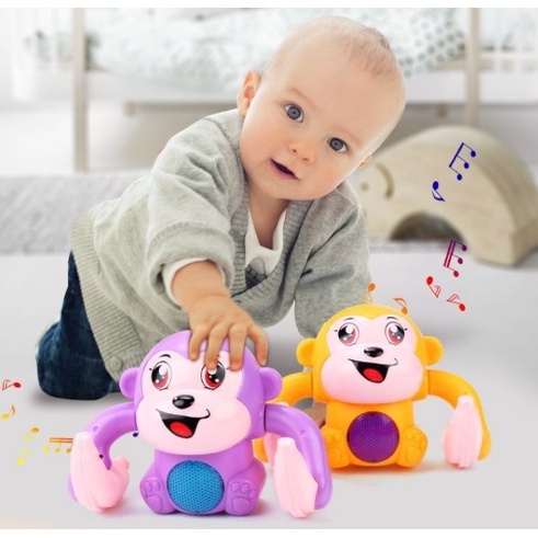 Đồ Chơi Vui Nhộn Khỉ Nhào Lộn Xoay 360 Độ Có Nhạc Và Đèn Led Đáng Yêu Giải Trí Cho Trẻ Sơ Sinh Và Trẻ Nhỏ Vui Chơi