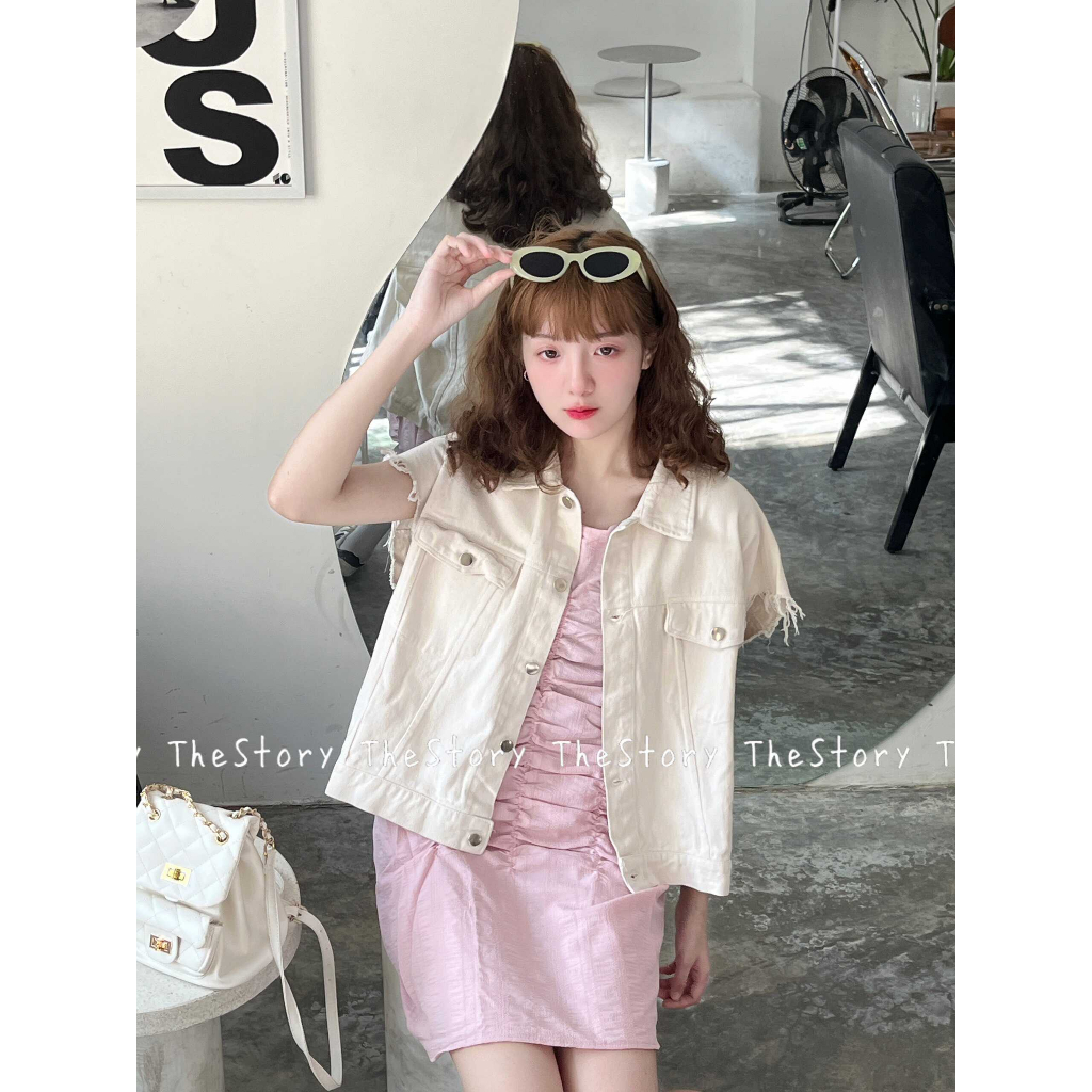 Áo ghi lê jean tua rua  A3143