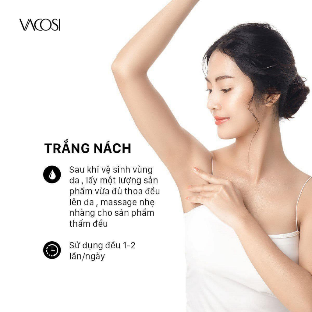 Kem Giảm Thâm Nách Vacosi Whitening Armpit Cream, Kem Dưỡng Trắng Nách, Vùng Bikini 30ml VMP02 Hàn Quốc